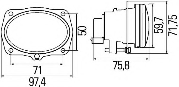 HELLA 2PT 010 047-201 Daytime Running Light